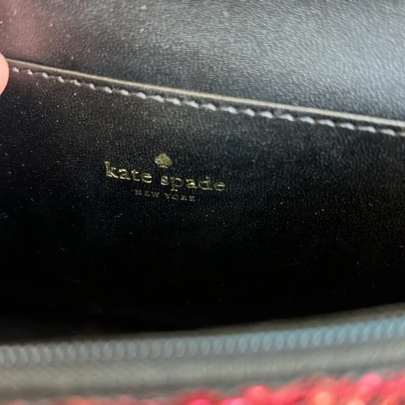 KATE SPADE Odette GLITTER MINI top handle crossbody bag blkcherry - Picture 11 of 17